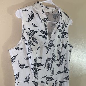 Tahari Sleeveless Linen Blend Dress 10